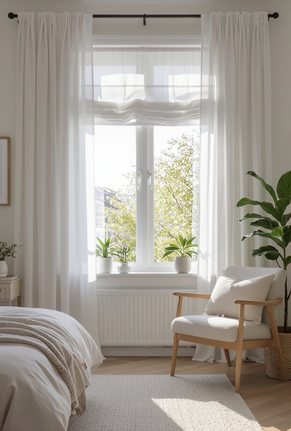 layered curtains with blackout liners