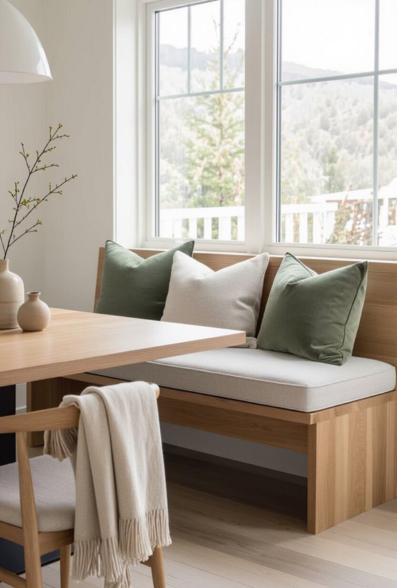 layered cushions and pillows