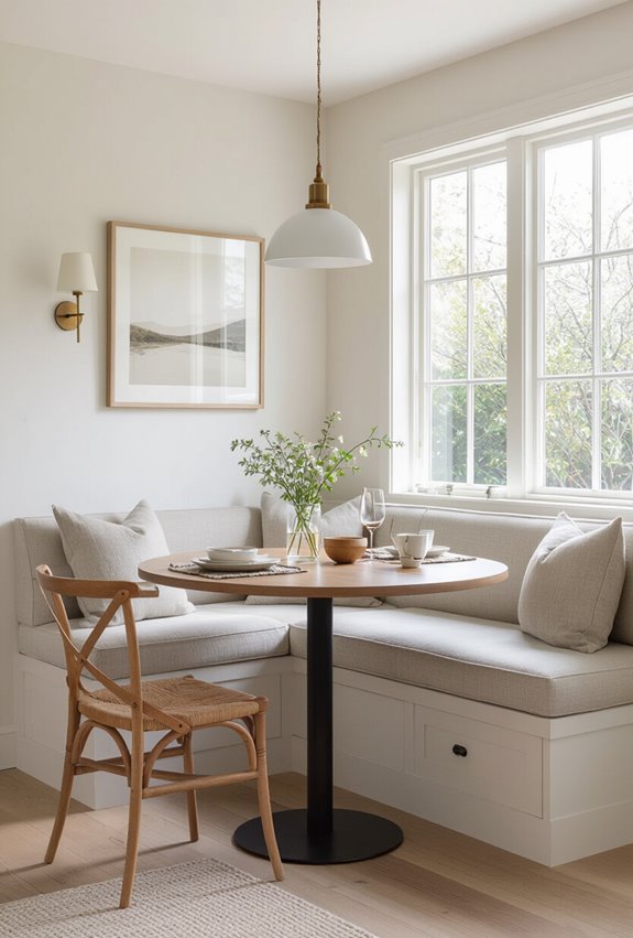 layered cushions and throws