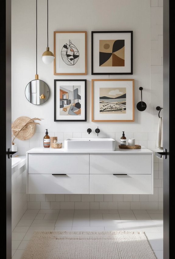 layered eclectic frames and mediums
