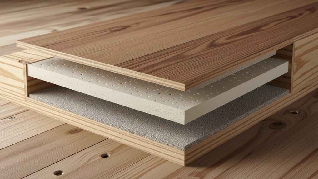 layered flooring cross section guide