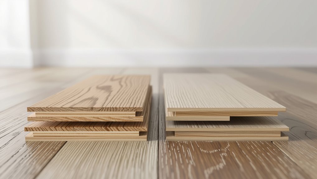 layered flooring material differences