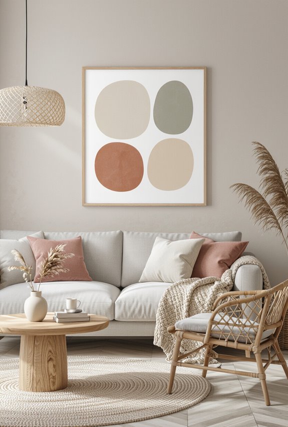 layered framed shelves display
