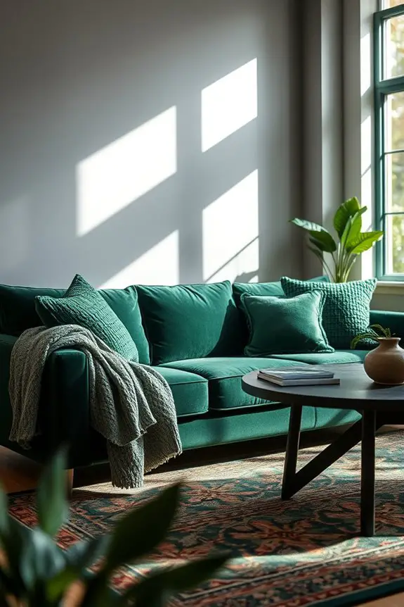 layered green textile elegance