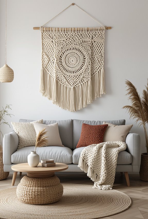 layered handmade retro boho panels