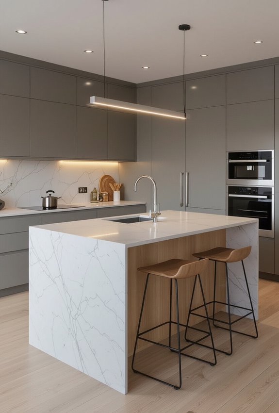 layered kitchen lighting scheme