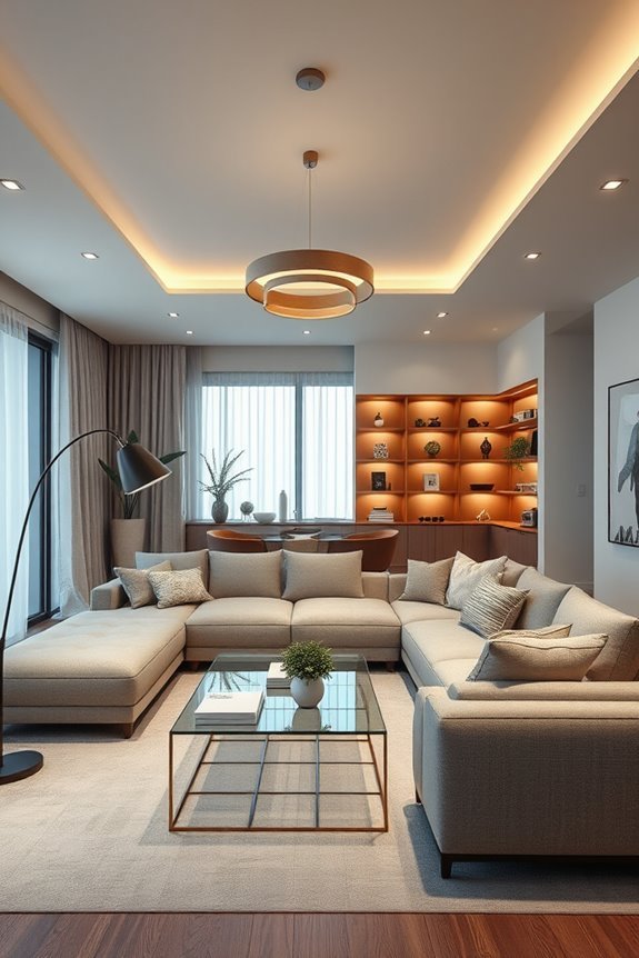 layered lighting enhances ambiance