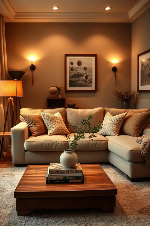 layered lighting enhances ambiance