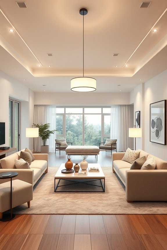 layered lighting enhances ambiance
