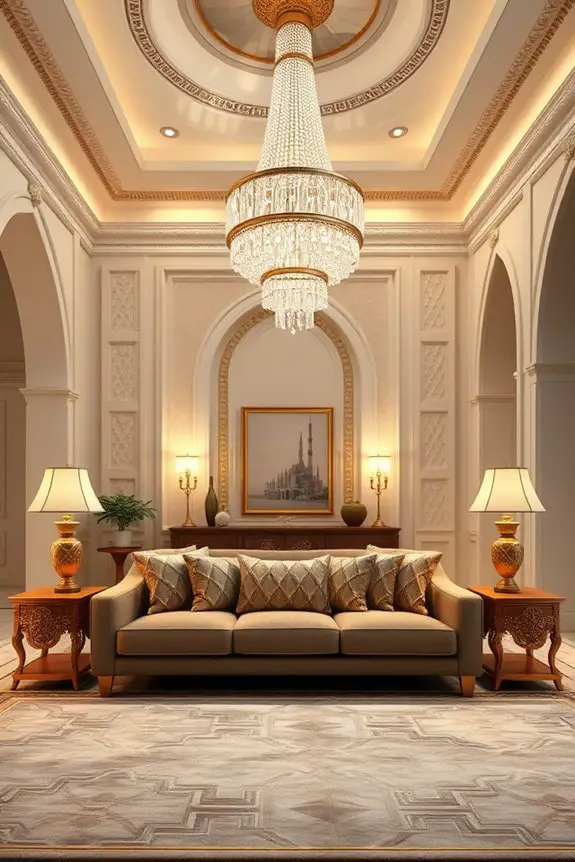 layered lighting enhances decor