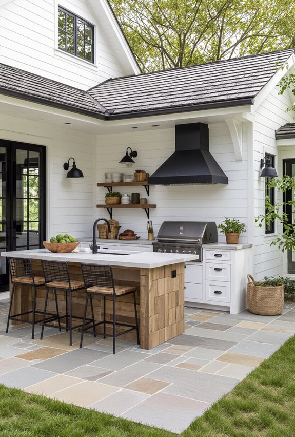 layered lighting rustic accents