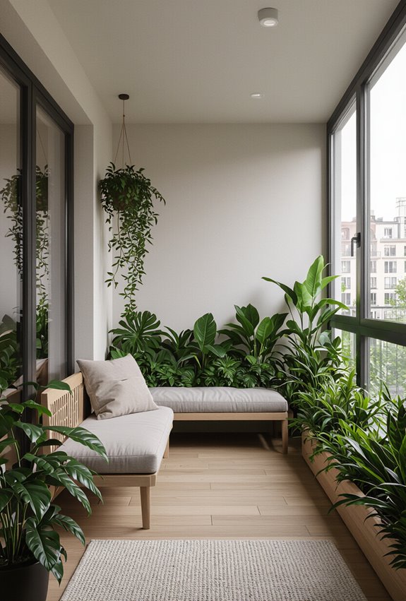 layered lush balcony jungle