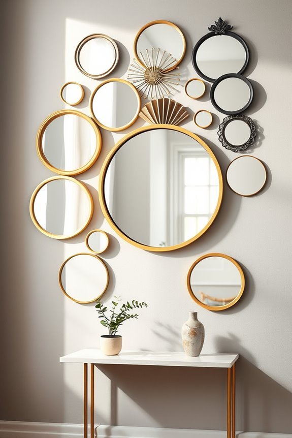 layered mirror collage design