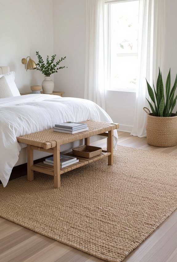 layered natural fiber rugs
