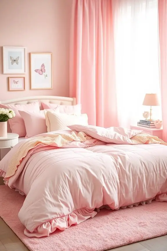 layered pink textile warmth