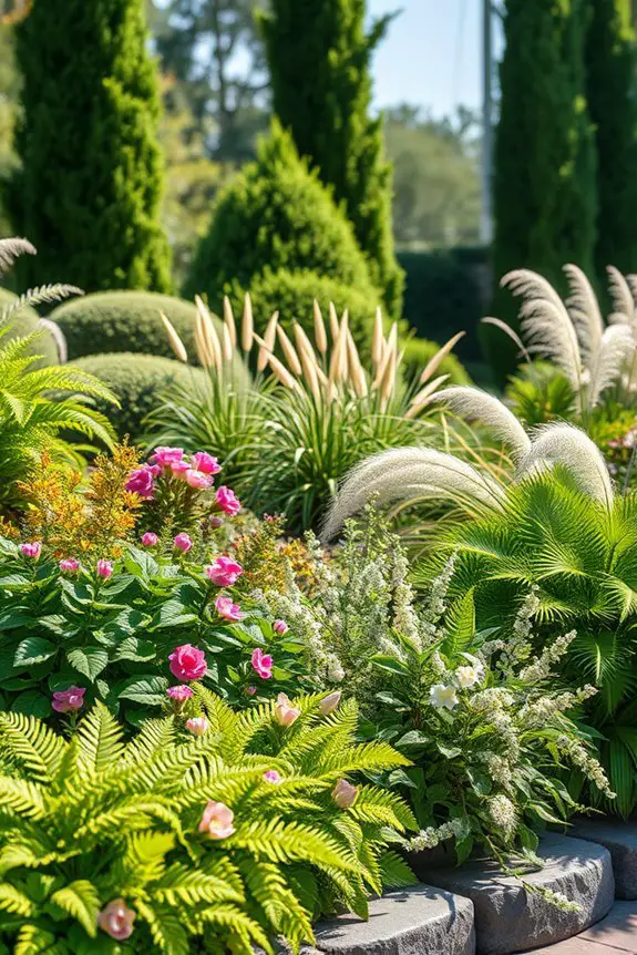 layered planting for gardens