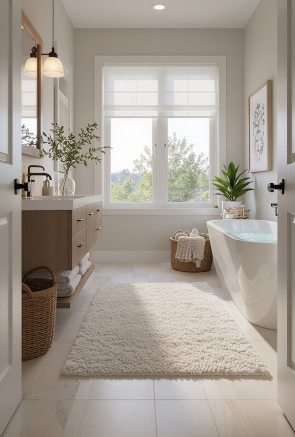 layered rugs add warmth