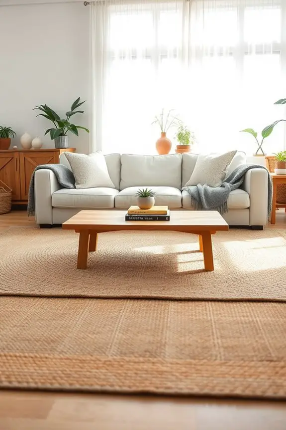 layered rugs enhance warmth