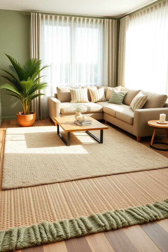 layered rugs for comfort