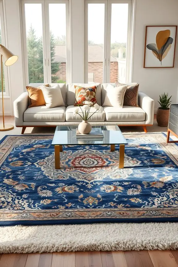 layered rugs for comfort