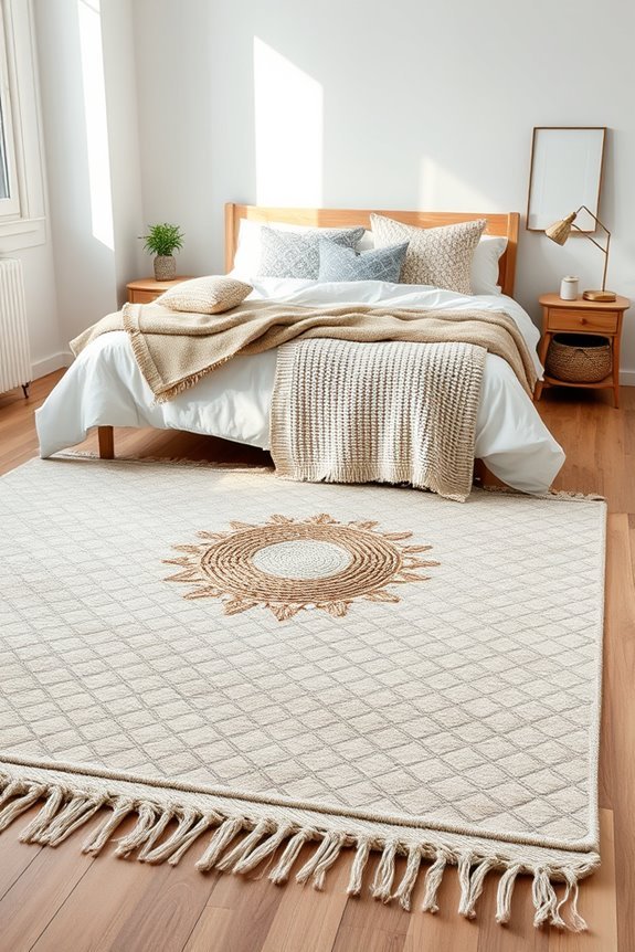 layered rugs for coziness