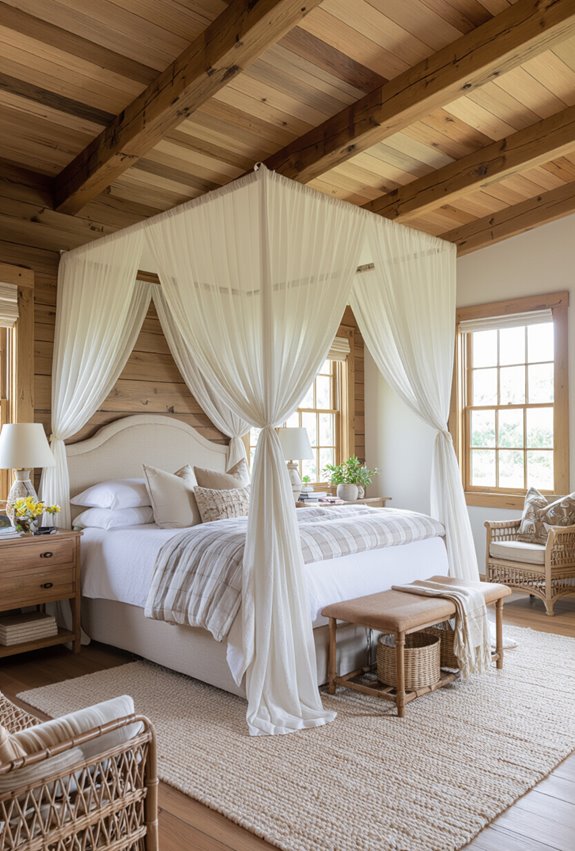 layered rugs linen canopy
