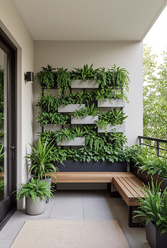 layered shade tolerant balcony planting