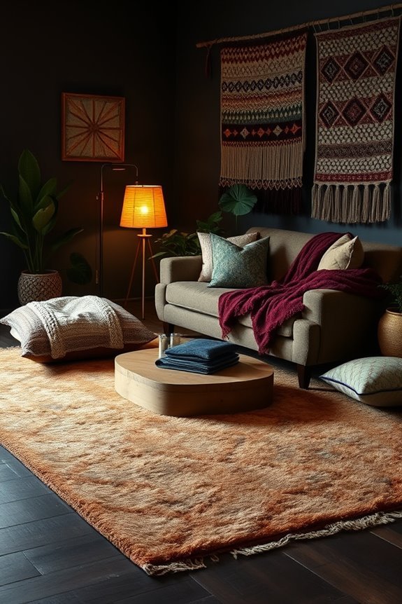 layered textiles create coziness
