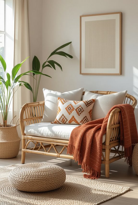 layered textiles for boho bamboo