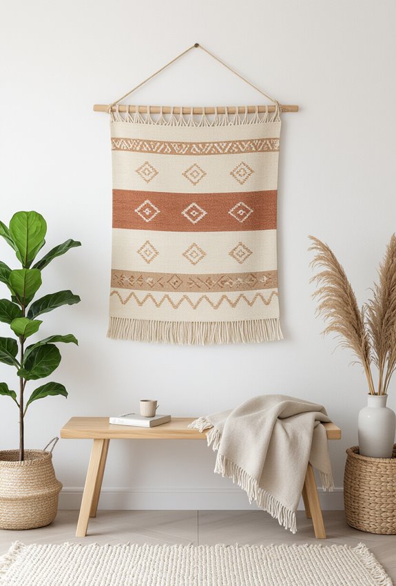 layered textured boho tapestry