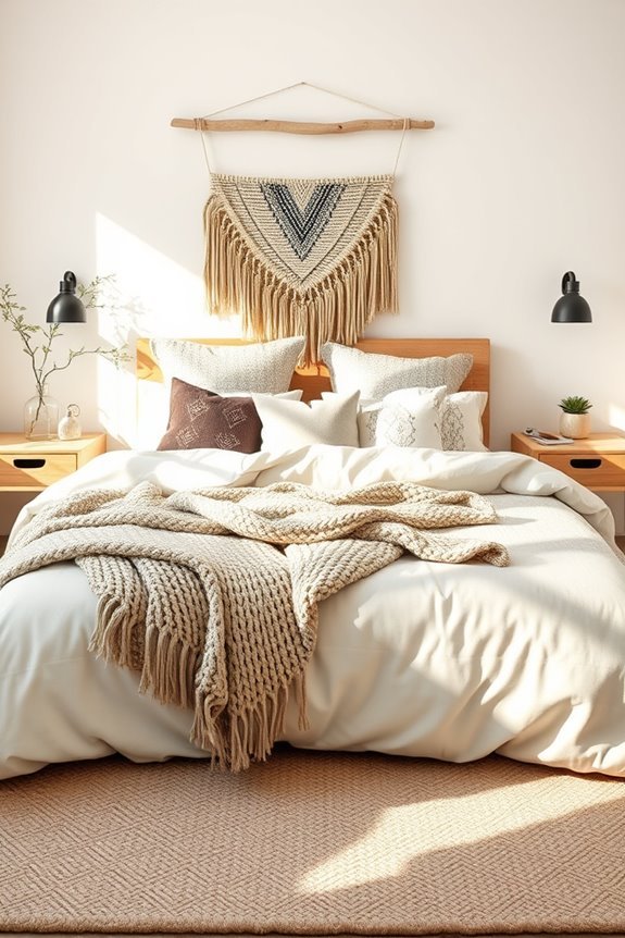 layered textured throws cozy