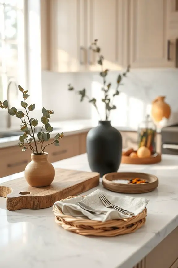 layered textures enhance countertops
