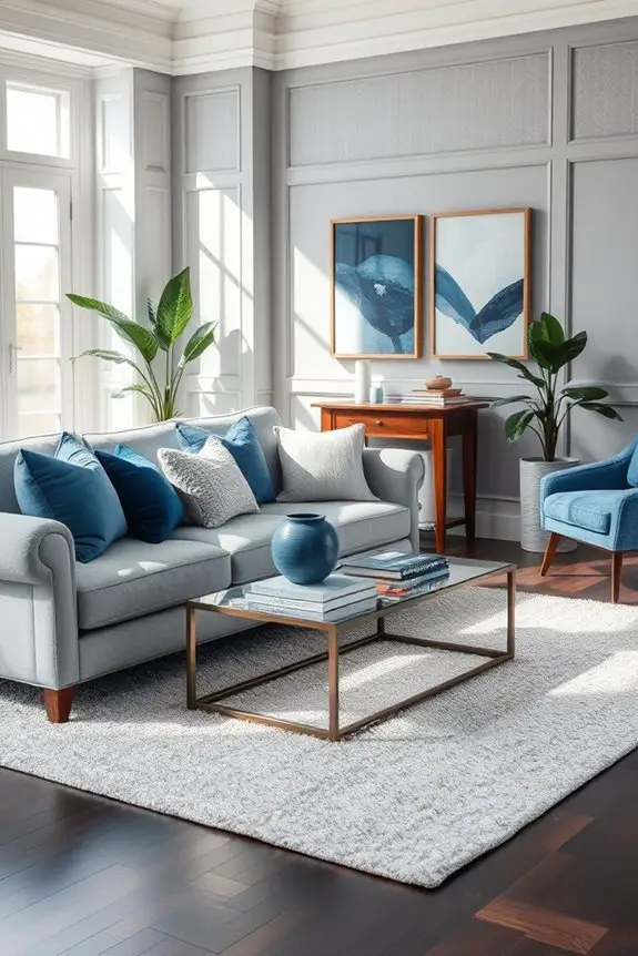 layered textures in living room