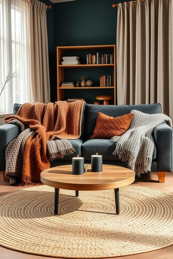 layered throws for comfort