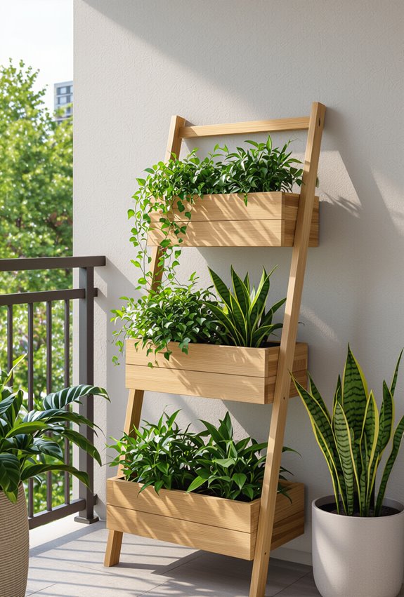 layered vertical plant arrangement