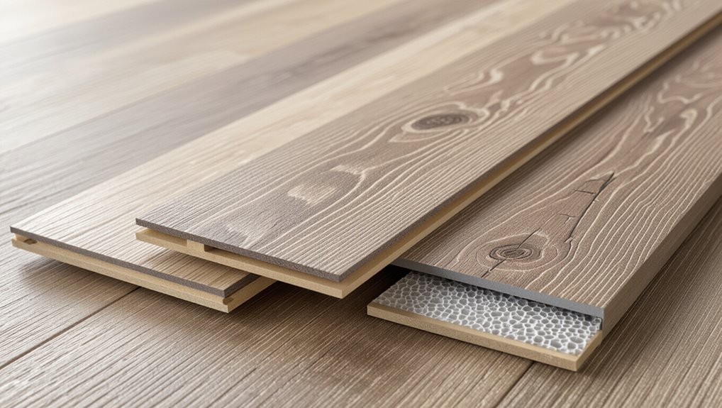 layered vinyl plank construction