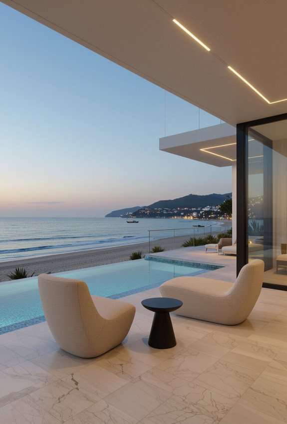 layered warm outdoor lighting