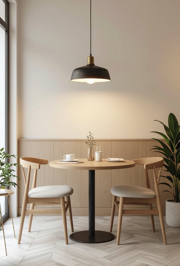 layered warm task lighting