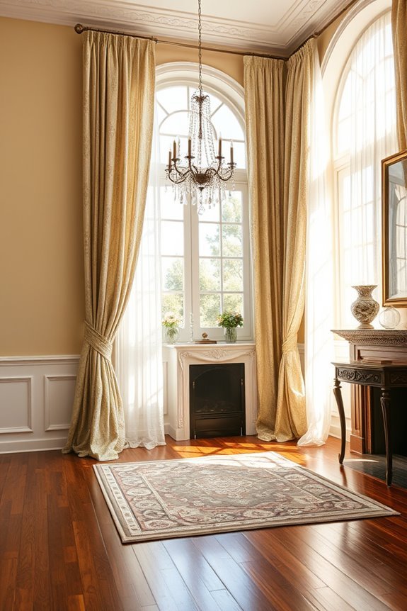 layered window treatment elegance