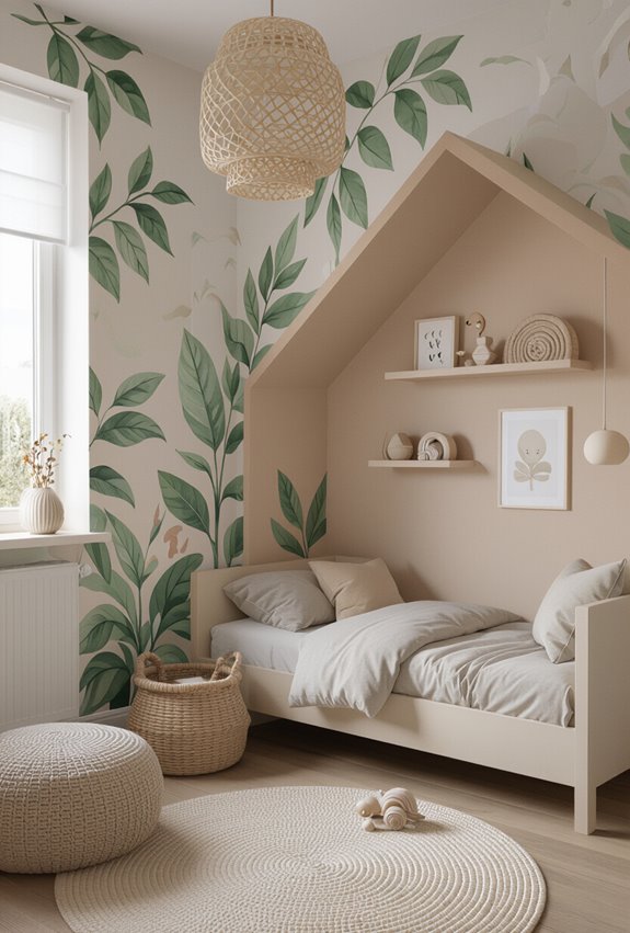 leafy jungle cozy reading nook