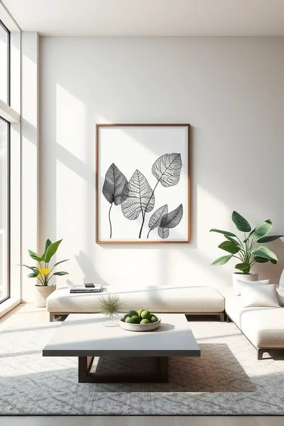 leafy monochrome art elegance