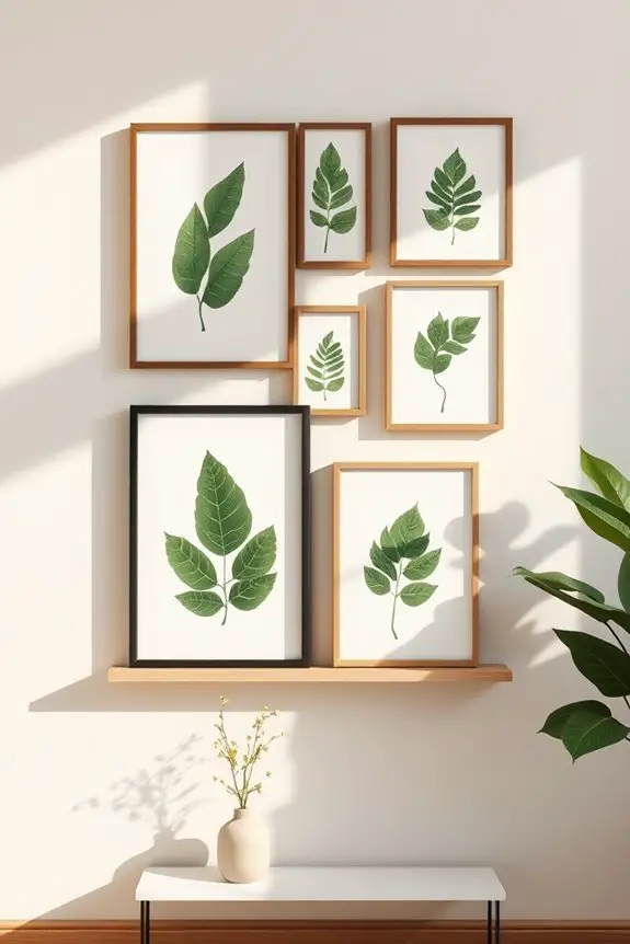 leafy silhouettes enhance interiors