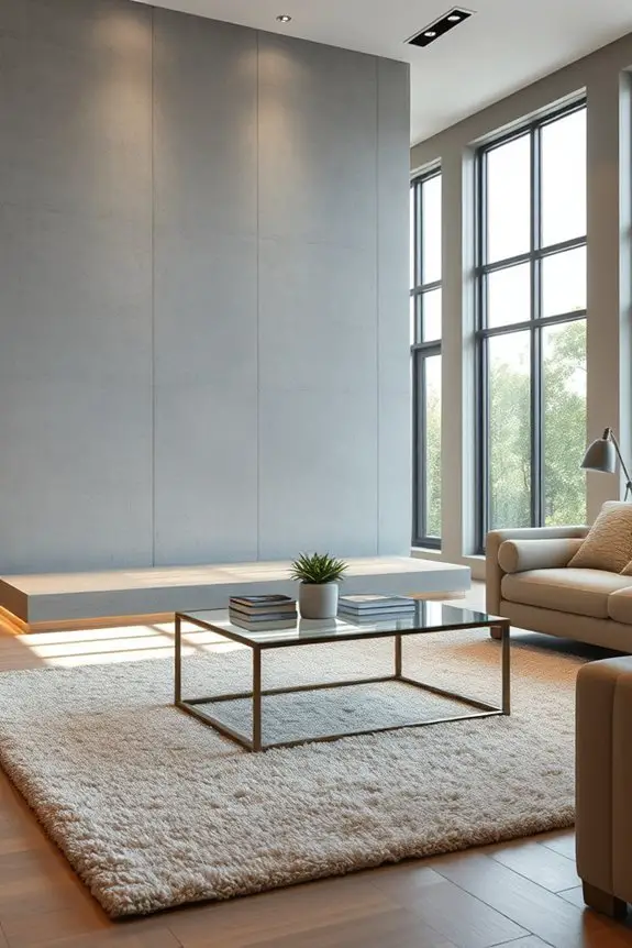led lit concrete ambiance