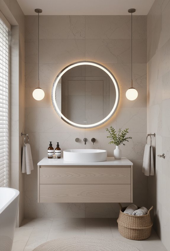 led magnifying anti fog mirror
