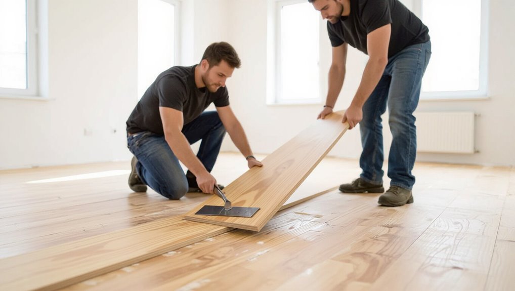 lift planks with teamwork