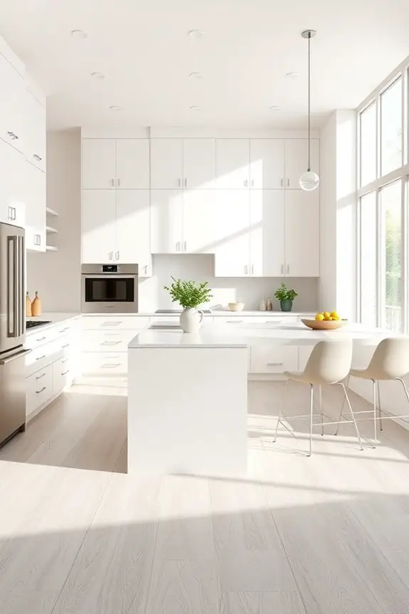 light airy pale gray kitchen