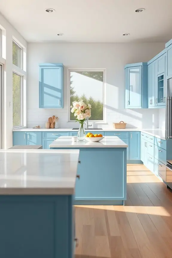 light blue glossy elegance