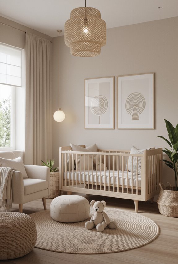 light filled airy nursery layout