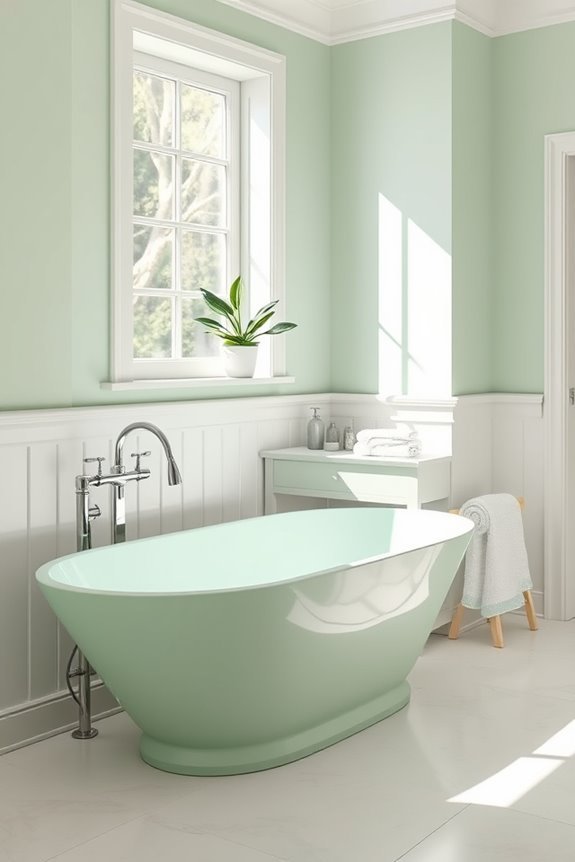 light green bathroom decor