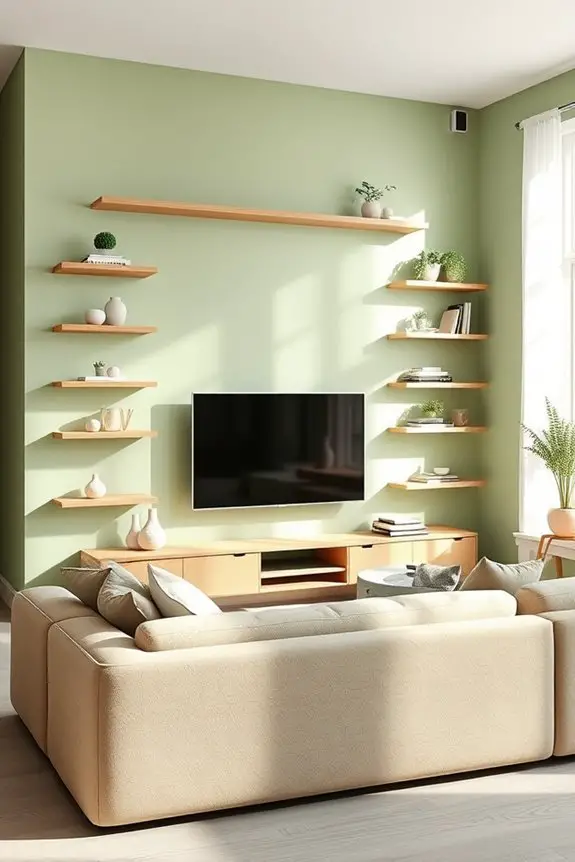 light green calming aesthetic